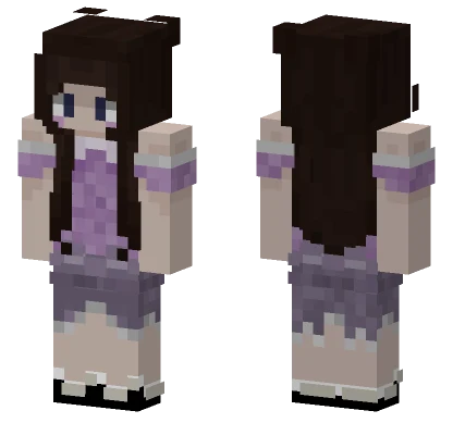 Purple Cozy Girl Minecraft skin