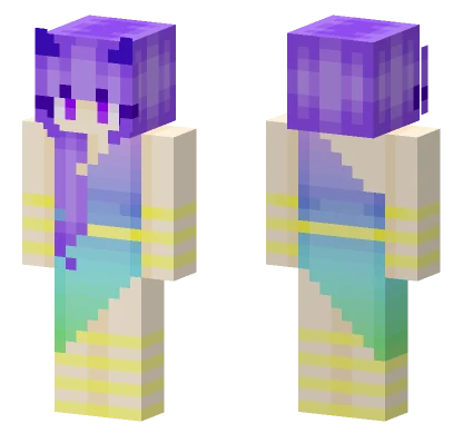 Purple Demon Girl Minecraft skin