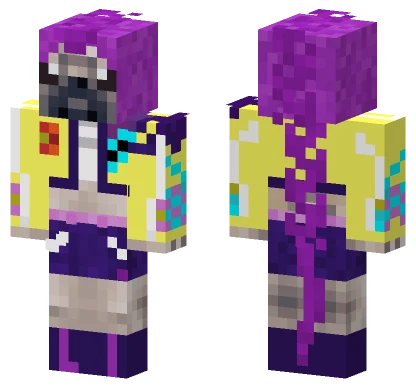 Purple Demon Pug Minecraft skin