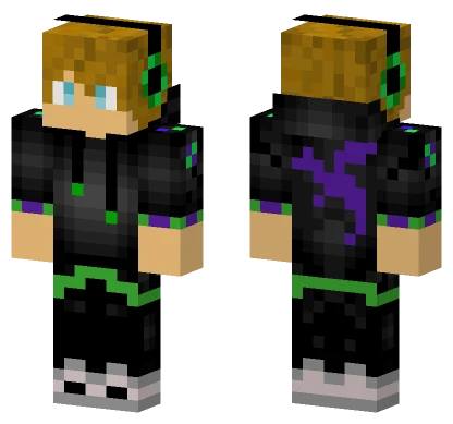 Purple Dragon Hoodie Minecraft skin