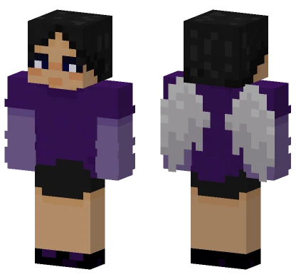 Purple Dress Girl Minecraft skin