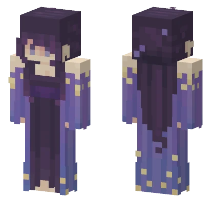 Purple Dress Witch Minecraft skin