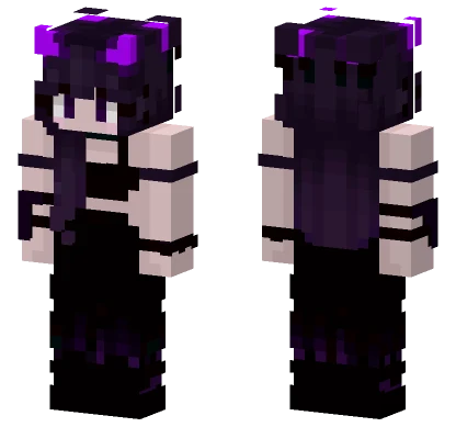 Purple Emo Devil Minecraft skin