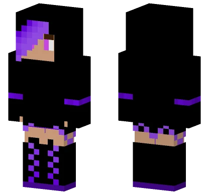 Purple Ender Girl Minecraft skin