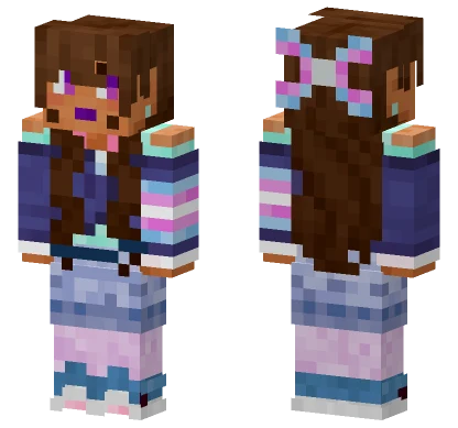 Purple Eyed Girl Minecraft skin