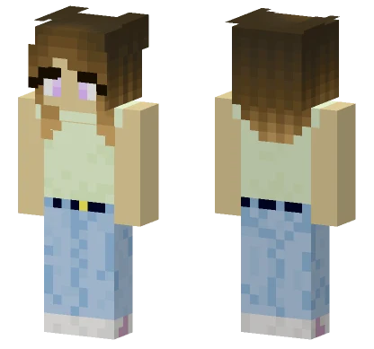 Purple Eyed Girl Edit Minecraft skin