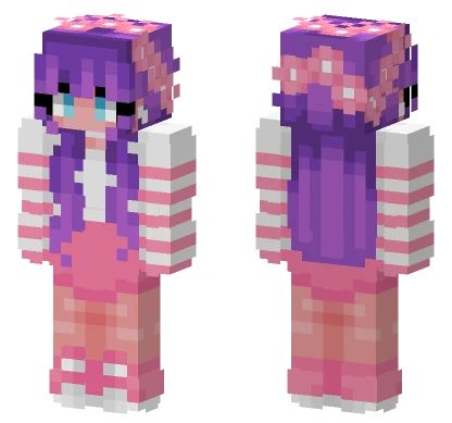 Purple Flower Girl Minecraft skin