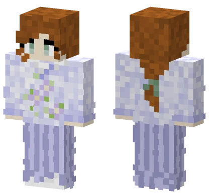 Purple Flower Pony Tail Minecraft skin
