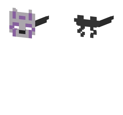 Purple Fox Mask Unshaded Minecraft skin