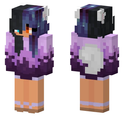 Purple Galaxy Girl Minecraft skin