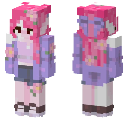 Purple Girl Minecraft skin