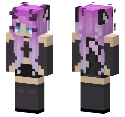 Purple Girl Minecraft skin