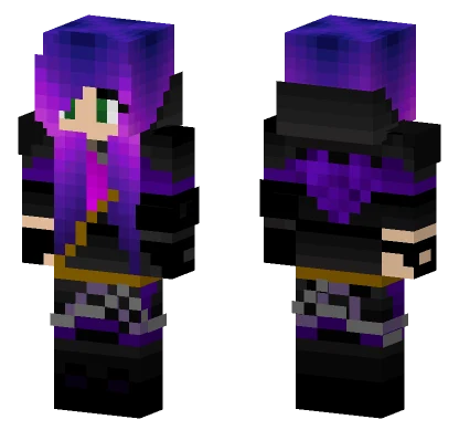 Purple Girl Minecraft skin