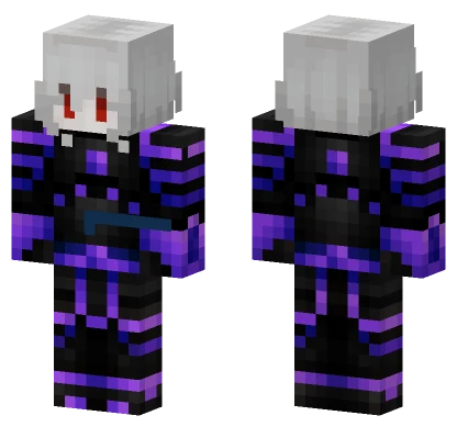 Purple Glitch Warrior Minecraft skin