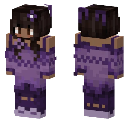 Purple Goth Dress Minecraft skin