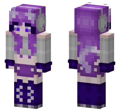 Purple Goth Girl Minecraft skin