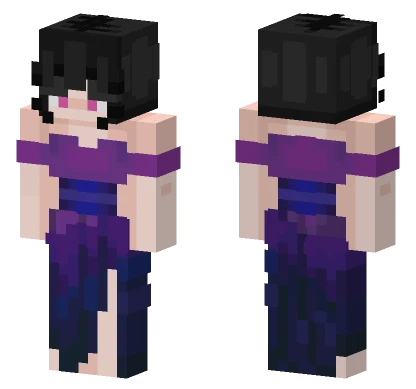 Purple Goth Girl Minecraft skin