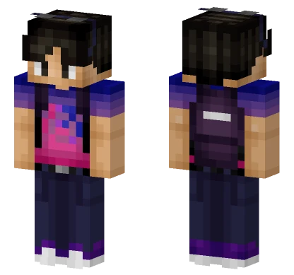 Purple Gradient Hoodie Minecraft skin