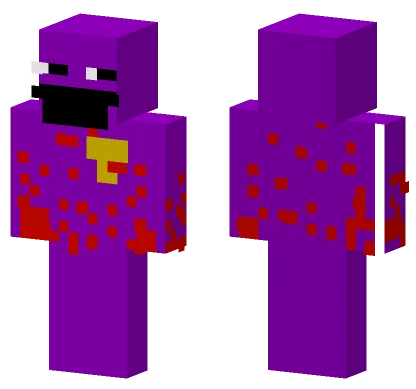 Purple Guy With Blood Minecraft skin
