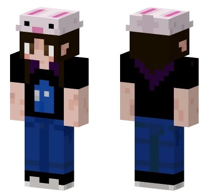 Purple Hair Bunny 3 Minecraft skin