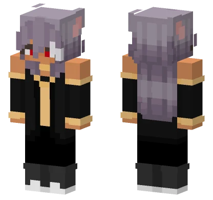 Purple Hair Girl Minecraft skin