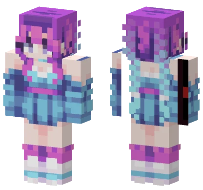 Purple Hair Girl Minecraft skin