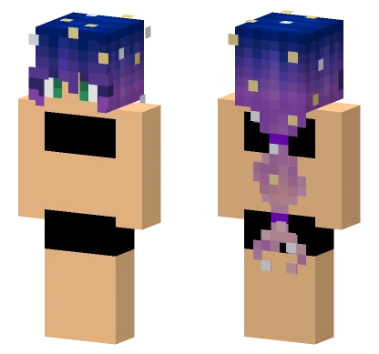 Purple Hair Girl Minecraft skin
