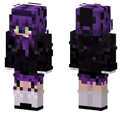 Purple Hair Girl Minecraft skin