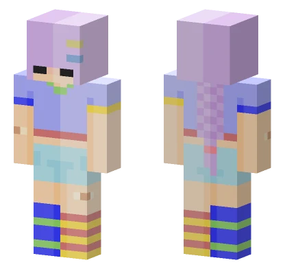 Purple Hair Girl Minecraft skin