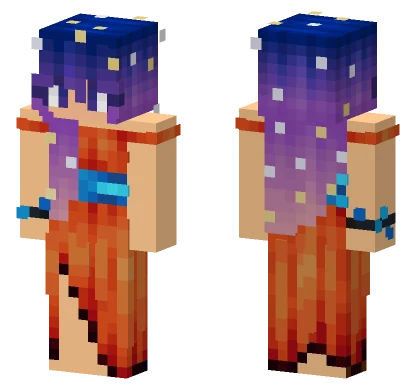 Purple Hair Girl Minecraft skin