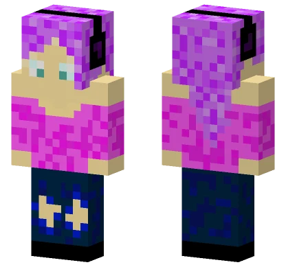 Purple Hair Girl Minecraft skin