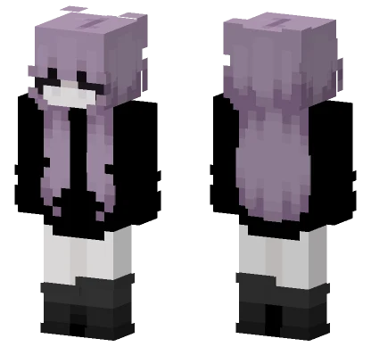 Purple Hair Girl Minecraft skin