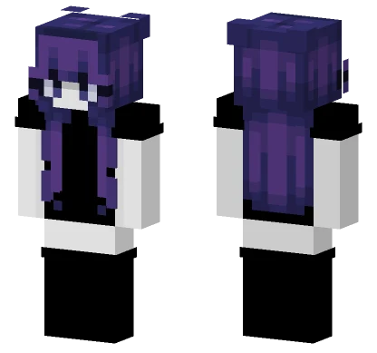 Purple Hair Girl Minecraft skin