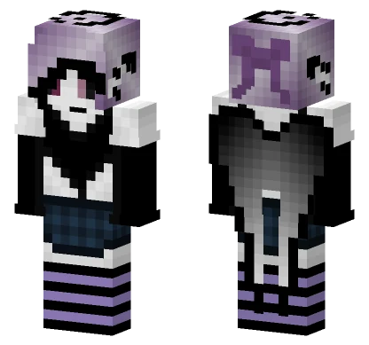 Purple Hair Girl Minecraft skin