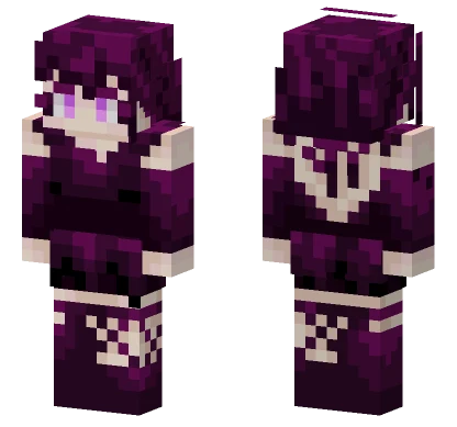 Purple Hair Girl V2 Minecraft skin