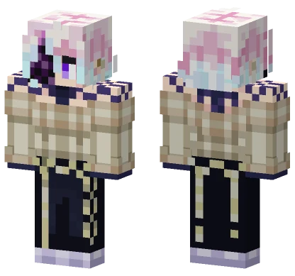 Purple Hair Mage Minecraft skin