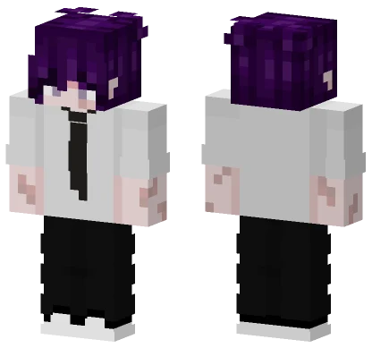 Purple Hair School Uniform Minecraft skin