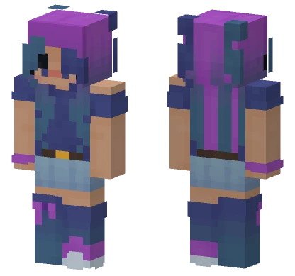 Purple Hair Wizard Minecraft skin