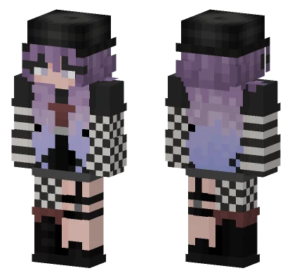Purple Haired E Girl Minecraft skin