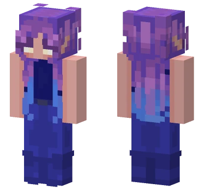 Purple Haired Girl Minecraft skin