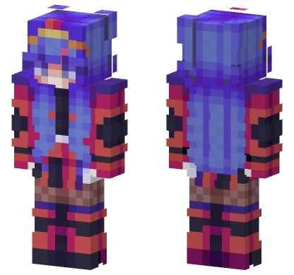 Purple Haired Girl Minecraft skin