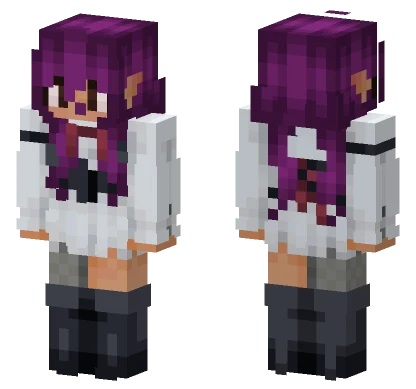 Purple Haired Girl Minecraft skin