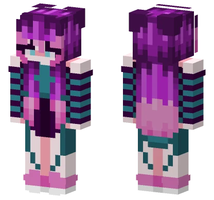 Purple Haired Girl Minecraft skin