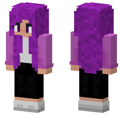 Purple Haired Girl Minecraft skin