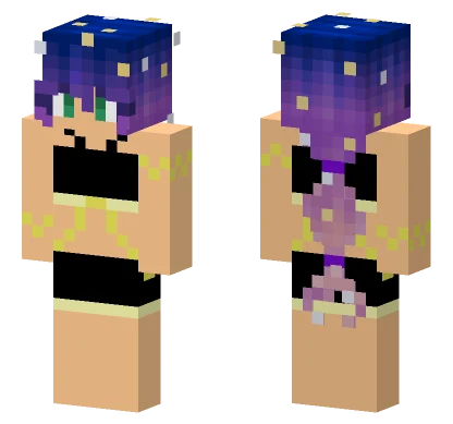 Purple Haired Girl Minecraft skin