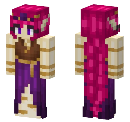 Purple Haired Mage Minecraft skin