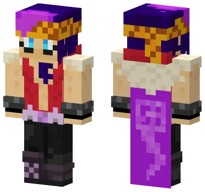 Purple Haired Rocker Girl Minecraft skin