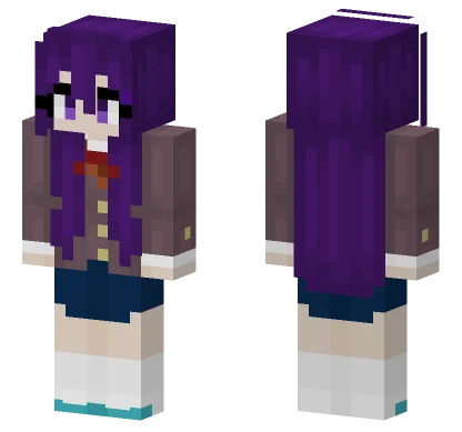 Purple Haired Schoolgirl Minecraft skin