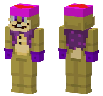 Purple Hat Bear Minecraft skin