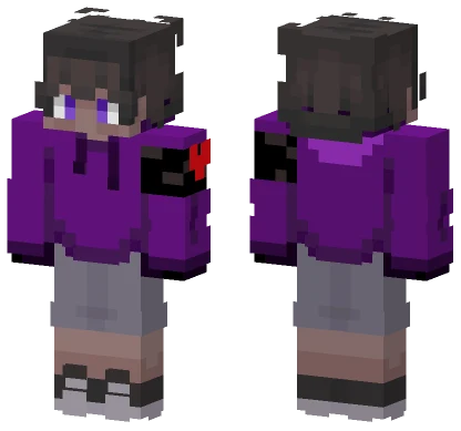 Purple Help Skin Minecraft skin